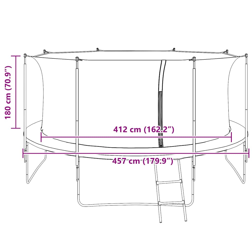 Safety Net for 4.57 m Round Trampoline
