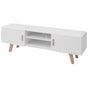 TV Stand MDF 150x35x48.5 cm High Gloss White