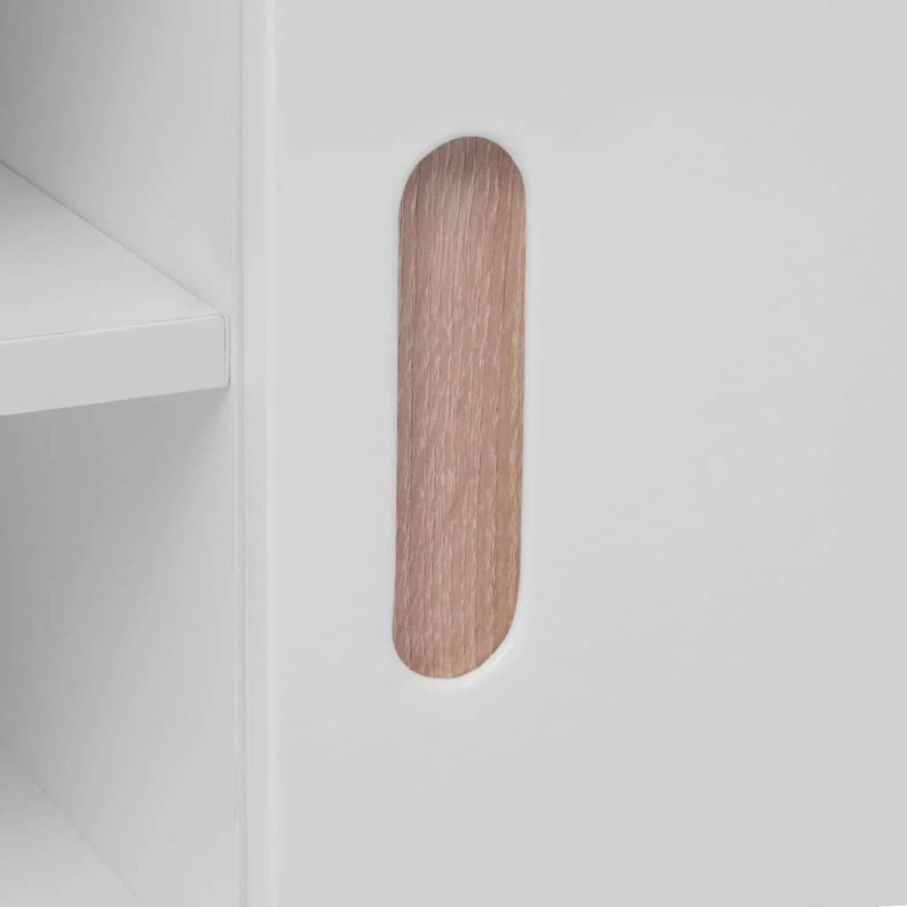 TV Stand MDF 150x35x48.5 cm High Gloss White