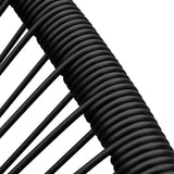 Outdoor Rocking Chair Black Poly Rattan - Top-Down View