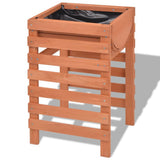 Planter 38x36x60 cm Wood - Front View