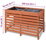 Planter 100x50x71 cm Wood - 45-Degree Angle