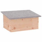 Hedgehog House 45x33x22 cm Wood - Rear View