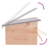 Hedgehog House 45x33x22 cm Wood - Close-Up Angle