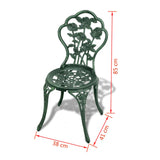 3 Piece Bistro Set Cast Aluminium Green - Extra Image