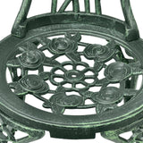 3 Piece Bistro Set Cast Aluminium Green - Low Angle