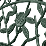 Garden Bench 100 cm Cast Aluminium Green - Side View