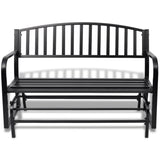 Swing Bench Black Steel - Front View