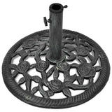 Umbrella Base Cast Iron 12 kg 48 cm - Top-Down View
