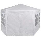 Marquee with 6 Side Walls White 2x2 m - Front View