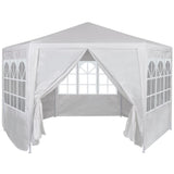 Marquee with 6 Side Walls White 2x2 m - Extra Image