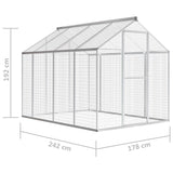 Outdoor Aviary Aluminium 178x242x192 cm - 45-Degree Angle