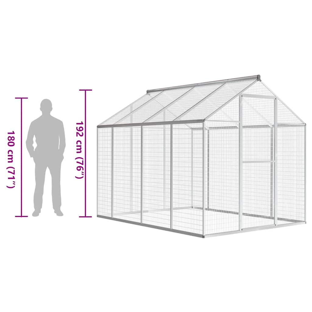 Outdoor Aviary Aluminium 178x242x192 cm