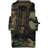 Army-Style Backpack XXL 100 L Camouflage - Top-Down View