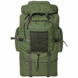 Army-Style Backpack XXL 100 L Green - Front View
