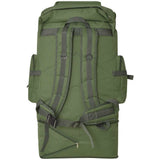 Army-Style Backpack XXL 100 L Green - Top-Down View