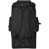 Army-Style Backpack XXL 100 L Black - Top-Down View