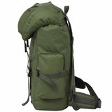 Army-Style Backpack 65 L Green - Top-Down View