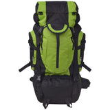 Hiking Backpack XXL 75 L Black and Green - Front View