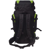 Hiking Backpack XXL 75 L Black and Green - Top-Down View
