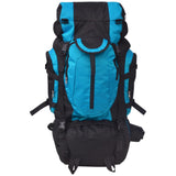 Hiking Backpack XXL 75 L Black and Blue - Front View