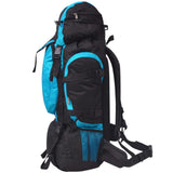 Hiking Backpack XXL 75 L Black and Blue - Side View