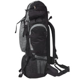 Hiking Backpack XXL 75 L Black and Grey - Side View