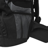 Hiking Backpack XXL 75 L Black and Grey - Rear View