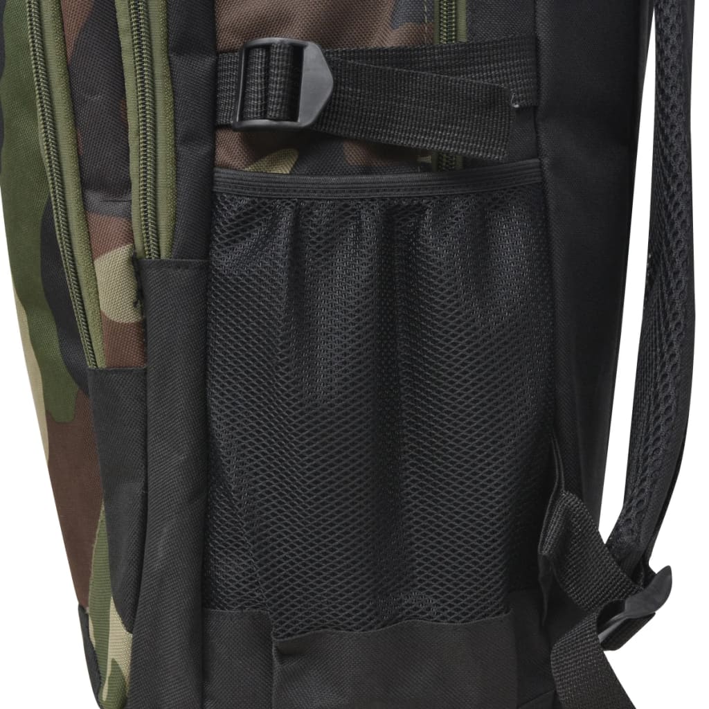 School Backpack 40 L Black and Camouflage