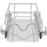 Pull-Out Wire Baskets 2 pcs Silver 300 mm - Top-Down View