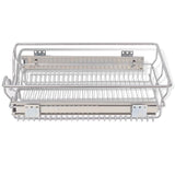 Pull-Out Wire Baskets 2 pcs Silver 400 mm - 45-Degree Angle