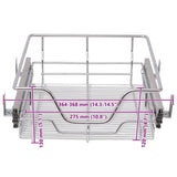 Pull-Out Wire Baskets 2 pcs Silver 400 mm