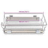 Pull-Out Wire Baskets 2 pcs Silver 400 mm - Extra Image