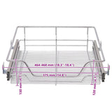 Pull-Out Wire Baskets 2 pcs Silver 500 mm