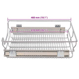 Pull-Out Wire Baskets 2 pcs Silver 500 mm