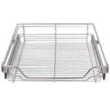 Pull-Out Wire Baskets 2 pcs Silver 600 mm - Top-Down View