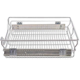 Pull-Out Wire Baskets 2 pcs Silver 600 mm - 45-Degree Angle
