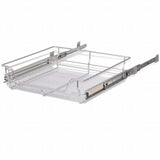 Pull-Out Wire Baskets 2 pcs Silver 600 mm - Rear View