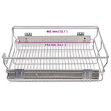 Pull-Out Wire Baskets 2 pcs Silver 600 mm - Extra Image