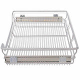 Pull-Out Wire Baskets 2 pcs Silver 800 mm - 45-Degree Angle