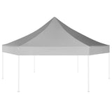 Hexagonal Pop-Up Foldable Marquee Grey 3.6x3.1 m - Front View