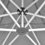 Hexagonal Pop-Up Foldable Marquee Grey 3.6x3.1 m - Top-Down View