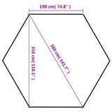 Hexagonal Pop-Up Marquee with 6 Sidewalls Cream White 3.6x3.1 m - Extra Image