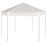 Hexagonal Pop-Up Marquee with 6 Sidewalls Cream White 3.6x3.1 m - Top-Down View