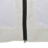 Hexagonal Pop-Up Marquee with 6 Sidewalls Cream White 3.6x3.1 m - Low Angle