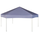 Hexagonal Pop-Up Marquee with 6 Sidewalls Dark Blue 3.6x3.1 m - Top-Down View