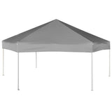 Hexagonal Pop-Up Marquee with 6 Sidewalls Grey 3.6x3.1 m - Top-Down View
