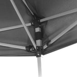 Hexagonal Pop-Up Marquee with 6 Sidewalls Grey 3.6x3.1 m - 45-Degree Angle