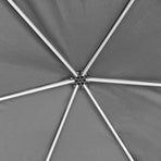 Hexagonal Pop-Up Marquee with 6 Sidewalls Grey 3.6x3.1 m