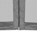 Hexagonal Pop-Up Marquee with 6 Sidewalls Grey 3.6x3.1 m - Low Angle
